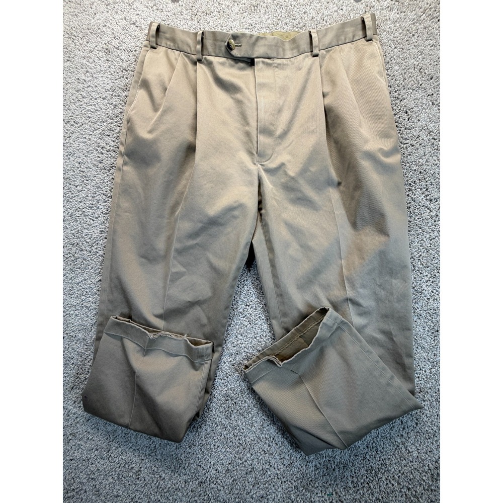 Jos. A. Bank Men's Traveler's Collection Pants, 40W 30L, Beige,‎ Slight Wear